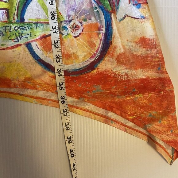 Leoma Lovegrove Happy Place Women’s M Hooded Cover Up Vented Sleeveless Beach - Picture 13 of 13